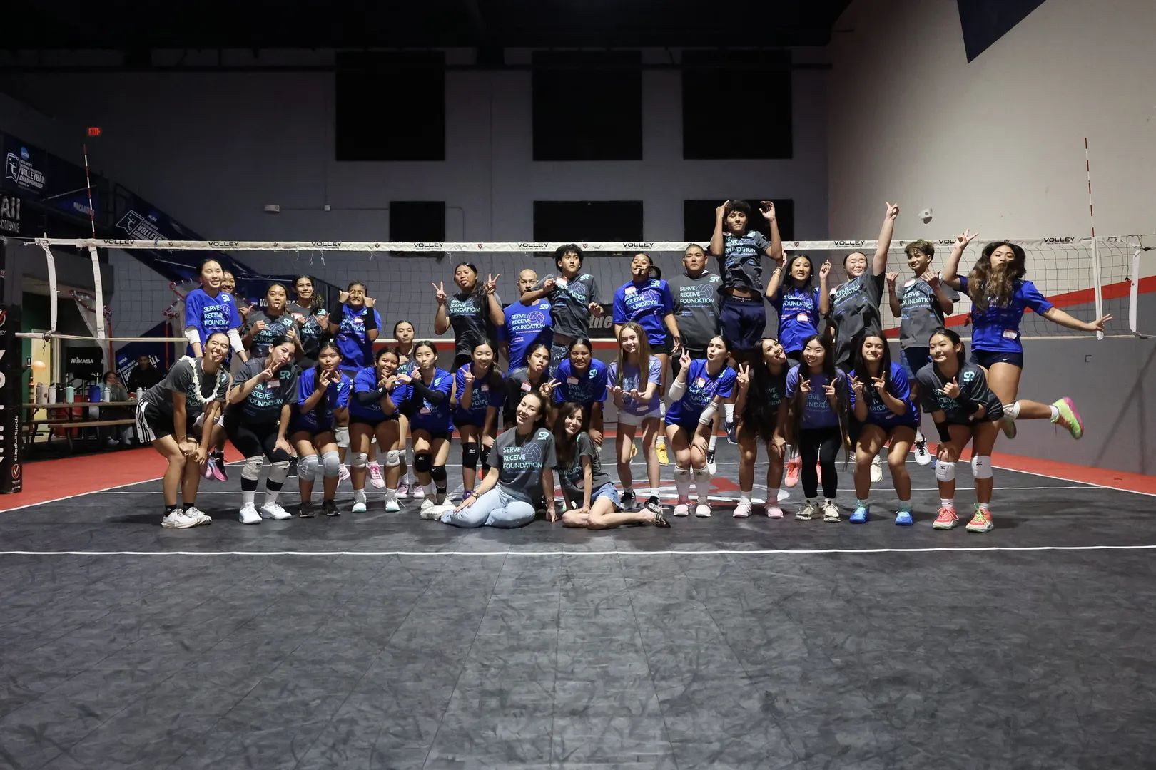 Full group shot of all athletes and coaches at the SRF Founding Clinic